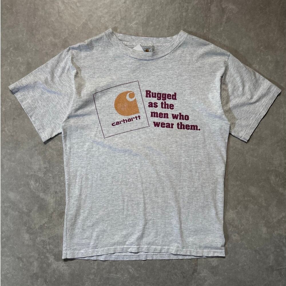 90s Vintage Carhartt Heather Gray T Shirt -L